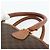 Céline Borsa CELINE Macadam Canvas PVC Pelle Marrone Oro Auth 179568 D'oro - vista 8