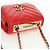 CHANEL V Stitch Schultertasche Lammfell Gold Rot CC Authentisch bs35072M Golden - Ansicht 6