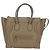 Céline Borsa CELINE Luggage Mini Shopper in pelle beige oro Auth am11586V D'oro - vista 2