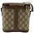GUCCI GG Supreme Web Sherry Line Borsa in PVC Beige Oro 904 02 070 Auth hk3710 D'oro - vista 3