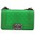 CHANEL Matelasse Chain Shoulder Bag Pelle vernice Verde CC Auth 179242 - vista 2