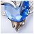 Autre Marque Spilla pesce vintage in argento sterling e cristallo blu - vista 5