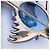Autre Marque Spilla pesce vintage in argento sterling e cristallo blu - vista 6