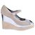 Autre Marque Espadrilles con zeppa in lino e argento Hogan Beige