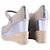 Autre Marque Espadrilles con zeppa in lino e argento Hogan Beige - vista 3