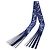 Hermès Les Clés à Pois Fringed Twilly Bleu Marine Multicolore