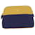 Pochette Mini Bolide Hermès in cotone blu navy e ocra  - vista 1