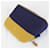 Pochette Mini Bolide Hermès in cotone blu navy e ocra  - vista 5
