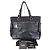 Borsa Tote Chanel in PVC nero e tela