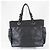 Borsa Tote Chanel in PVC nero e tela - vista 2