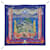 Silk In Hermès Hermes L'ATLANTIDE Carré Schal Blau Seide