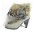 Autre Marque Buttero Suede Fox Fur Booties Brown - view 4