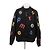 Supreme Giacca nera con lettere ricamate Nero