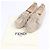 Mocassini in nubuck con logo Fendi Olock FF Beige - vista 2