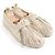 Mocassini in nubuck con logo Fendi Olock FF Beige - vista 3