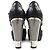 Chanel Matelasse Leder Pumps Schwarz Silber - Ansicht 4