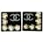 Orecchini quadrati Chanel Coco Mark Nero  - vista 5
