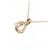 Autre Marque Collana in oro rosa K10 4C con acquamarina e diamante - vista 4