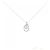 Autre Marque Collana in oro bianco K10 e acquamarina Argento