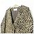 Autre Marque VICKY Chaqueta sin cuello con cuello en V en jacquard de leopardo Beige - vista 4