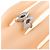 Bulgari Bvlgari Platinum Diamond Ring Ring Größe 9.5 Silber - Ansicht 5