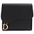 Cartera compacta Dior de piel de becerro Negro