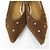 Autre Marque Scarpe basse in velluto Le Talon Pointed Star Studs Marrone Cammello - vista 6