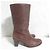 Apc Botines de cuero de punta redonda A.P.C. Castaño Burdeos - vista 3