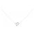 Autre Marque Collana 4℃ in oro bianco K10 e zircone cubico Argento