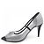 Décolleté in mesh grosgrain Chanel Nero Grigio - vista 2
