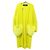 Autre Marque Abrigo largo de punto con piel de zorro Drawer Amarillo