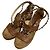 Sandali espadrillas con zeppa e borchie di perle Jimmy Choo Marrone