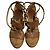 Sandali espadrillas con zeppa e borchie di perle Jimmy Choo Marrone - vista 2