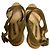Autre Marque Sandali con zeppa espadrilles Pellico Sunny Verde Cachi - vista 4