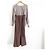Autre Marque Robe longue en maille avec empiècement emmi atelier Marron