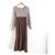 Autre Marque Robe longue en maille avec empiècement emmi atelier Marron - vue 2