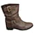 Botines Prada de piel marrón Castaño