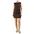 Brunello Cucinelli Minivestido de seda sin mangas marrón oscuro - talla S Castaño