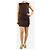 Brunello Cucinelli Minivestido de seda sin mangas marrón oscuro - talla S Castaño - vista 3