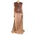 Brunello Cucinelli Conjunto de top de seda marrón de espalda larga y chaleco con flecos - talla S Castaño