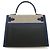 Hermès Black Tricolor Swift e Toile H Berline Kelly II Sellier 32 Blu navy - vista 2