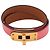Bracciale Kelly Double Tour in pelle Swift rosa Hermès