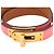 Bracciale Kelly Double Tour in pelle Swift rosa Hermès - vista 3