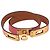 Bracciale Kelly Double Tour in pelle Swift rosa Hermès - vista 6
