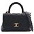 Coco Handle Borsa Chanel Black Extra Mini Quilted Caviar Coco Top Handle Nero