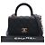 Coco Handle Borsa Chanel Black Extra Mini Quilted Caviar Coco Top Handle Nero - vista 15