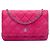 Chanel Pink CC gestepptes Caviar Wallet on Chain