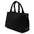 Prada Triangle Logo Plate Canapa Mini Handbag Schwarz - Ansicht 2