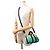 Borsa Louis Vuitton Damier Stripe Keepall XS Verde Giallo Damier ebene - vista 5