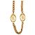 Collana a catena con corona e logo Coco di Chanel D'oro - vista 3